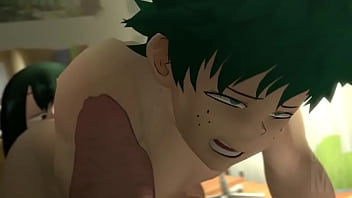 Froppy gives Deku a rimjob 
