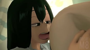 Froppy gives Deku a rimjob 