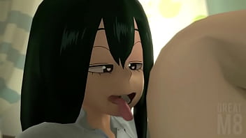 Froppy gives Deku a rimjob 