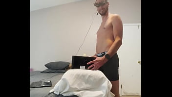 Unboxing and fucking vibrating torso doll in the pussy and ass