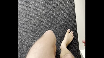 Naked walk through work.