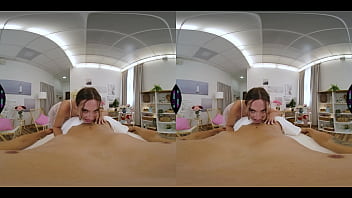 Slutty Brunette Girl Gives Massage and Gets her Pussy Pounded Happy Ending 360 Vr Porn