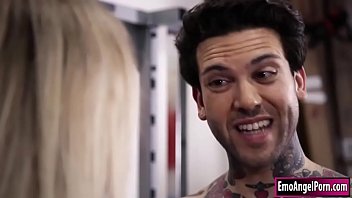 thumb tattooed babe s  uck n fuck by her trainer er  her trainer er trainer