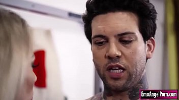thumb tattooed babe s  uck n fuck by her trainer er  her trainer er trainer