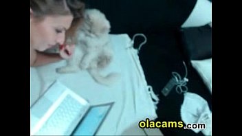 Perfect busty blonde sucks dildo on webcam