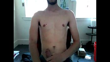 thumb bearded twink m  akes himself cum m um m