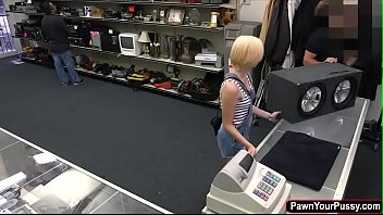 Sexy blonde gives sex for cash