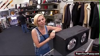 Sexy blonde gives sex for cash