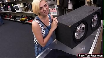 Sexy blonde gives sex for cash