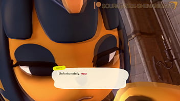 Göttin presst pralle Süßigkeit hart rein