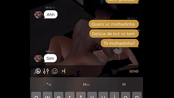 Puxando a calcinha de lado e meti gostoso na Milla no IM VU