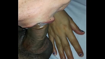 Busty babe sucking the cock