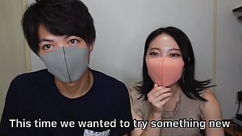 Japanese Couple's First Threesome!! Teasing Handjobs, Swinging Hips in Missonary Position and Cum w/ Sex Doll