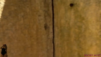 In a ruined house he fucks me cum on my natural tits