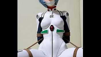 Rei Ayanami tied by rope