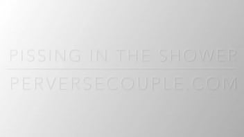 thumb pissing in the  shower  