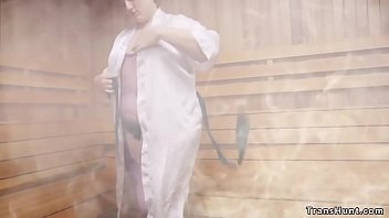 Alt shemale fucks bbw in sauna