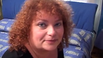 Fat, horny milf asks neighbor to masturbate her with a dildo