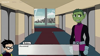 thumb starfire gives  robin a hand job and gets a fa b and gets a fa b and gets a fac
