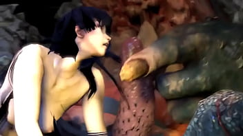 Nyotengu Vs monster