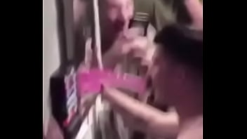 Marine loses a dare and throats a dildo in front of his buddies