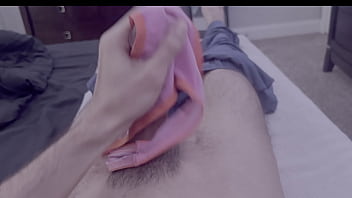 Jerking off and Cumming into Darlings wet panties