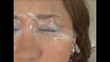cum in eyes and face