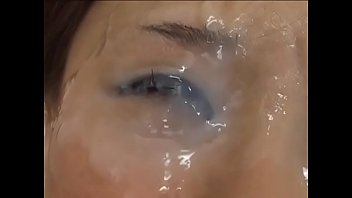 cum in eyes and face
