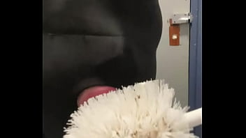 Licking public toilet brush covered in piss and poo