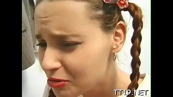Slutty gets her tight shaved pussy fucked hard