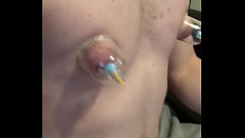 Sexy Ginger Bitch Boy gets Nips Suckled and Drained by Dominant Pump Master