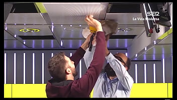 MATURE AND YOUNG MAN CLEANING RADIO STATION LIVE