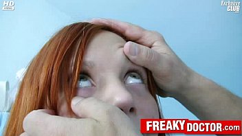 Slim redhead teen Electra Angels weird vagina exam