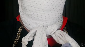 Hijab girl Self bondage