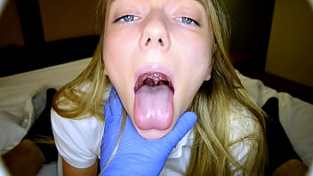 Teenager Mae talks dirty to creep "It's not how I was raised. I haven't been with many men!" swallows spit and cum