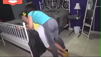 Lesbian ass humping in leggings