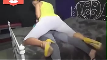 Lesbian ass humping in leggings