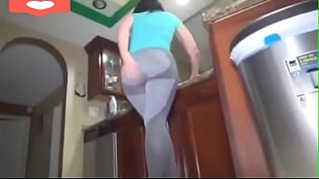 Lesbian ass humping in leggings