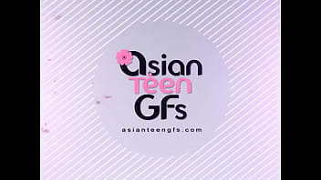 BEAUTIFUL ASIAN TEEN with pigtails masturbating with vibrator