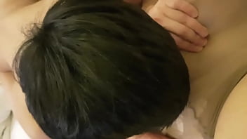 Temptation from stockings, creampie in blowjob