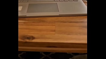 he was editing and i just couldn't help myself... started stroking his cock under the table till he gave in and fucked my ...