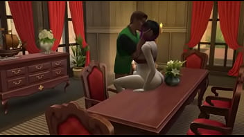 Teasing and kissing