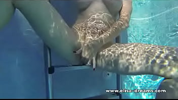 Flashing and public sex video in a pool