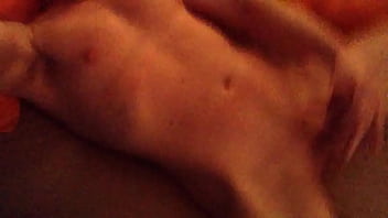 thumb cum shot on che  st  