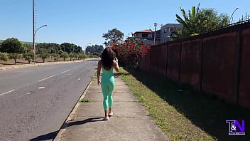Latina Fitness Babe Flashes in Public, Then Gets Fucked Hard at Home – Naomi Rides Trevor 'Til He Cums