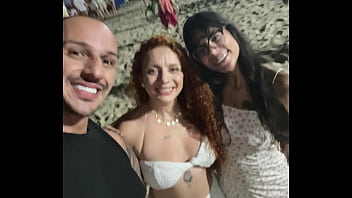 My wife and I met a redhead on New Year's Eve in Copacabana and invited her for a threesome.