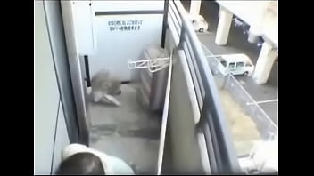 Asian Girl Masturbates on Balcony