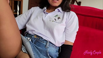 Beautiful pussy girl receives a lot of milk after class      