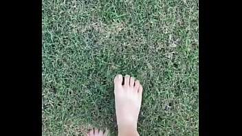 Feet on the grass
