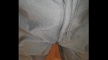 thumb peeing in bathr  oom  